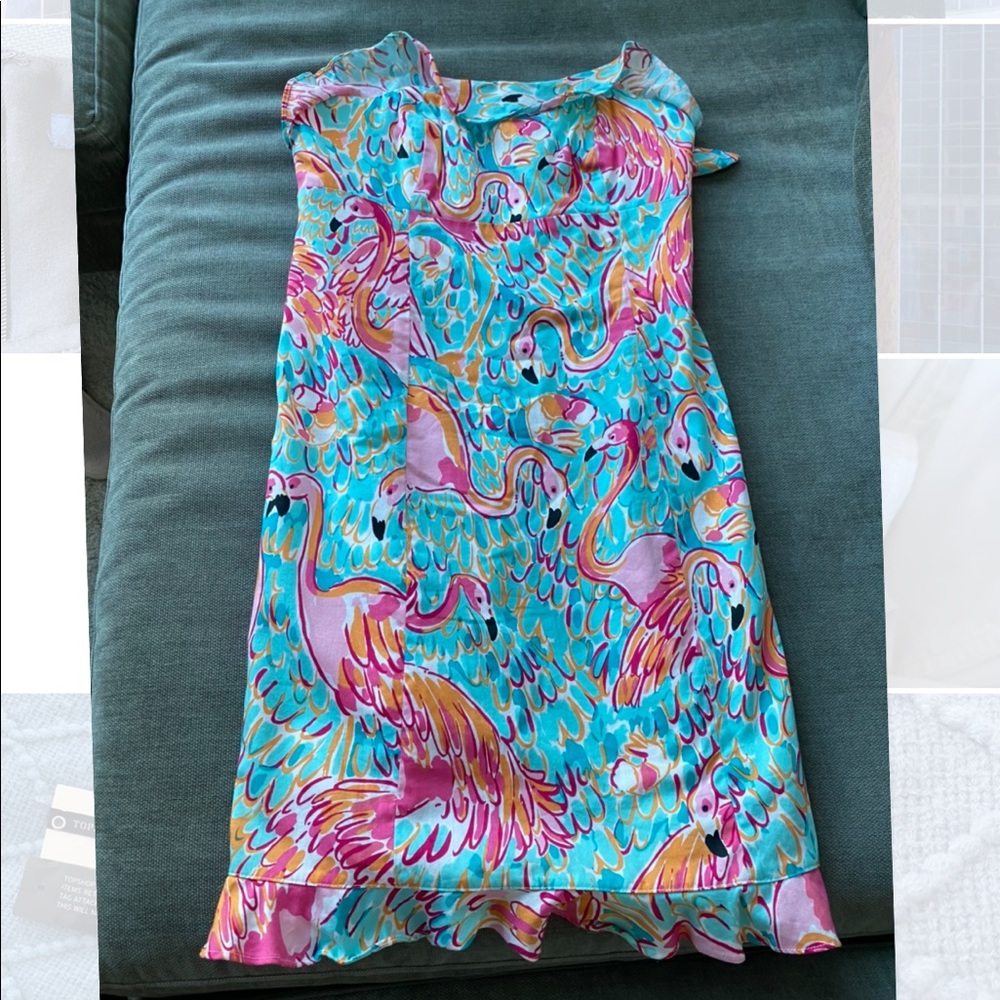 Lilly Pulitzer Peel and Eat Strapless Dress Sz 4